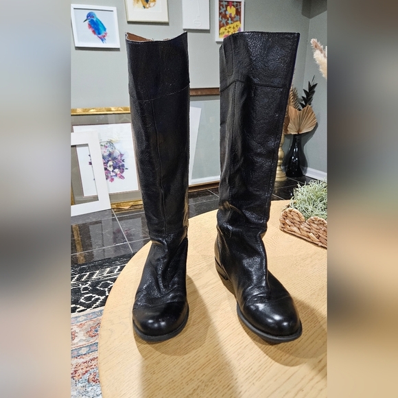 NINE WEST Vintage America Collection Leather Knee High Riding Boots.Black.Sz 8 - Picture 2 of 15